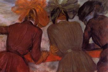 Edgar Degas : Women Leaning on a Railing